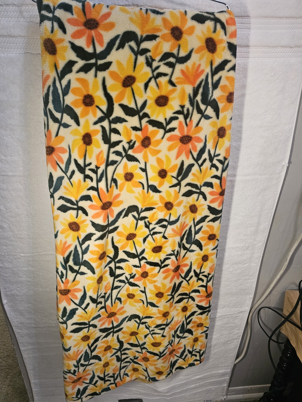The Big One Cream Midi Skirt with Yellow & Orange Floral Print